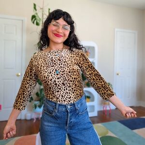 Limited Too Leopard Print Blouse